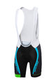 SPORTFUL Kurze Fahrradhose mit Trägern - SC TEAM - Hellblau/Schwarz