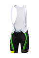 SPORTFUL Kurze Fahrradhose mit Trägern - SC TEAM - Grün/Schwarz