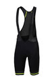 SPORTFUL Kurze Fahrradhose mit Trägern - CLASSIC RACE - Schwarz/Gelb