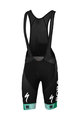 SPORTFUL Kurze Fahrradhose mit Trägern - BORA HANSGROHE 2019 - Grün/Schwarz