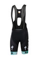 SPORTFUL Kurze Fahrradhose mit Trägern - BORA HANSGROHE 2019 - Schwarz/Grün