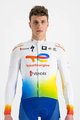 SPORTFUL Langarm Fahrradtrikot für den Winter - TOTAL ENERGIES 2022 - Orange/Weiß/Blau/Gelb