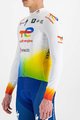 SPORTFUL Langarm Fahrradtrikot für den Winter - TOTAL ENERGIES 2022 - Orange/Weiß/Blau/Gelb