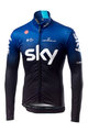 CASTELLI Langarm Fahrradtrikot für den Winter - TEAM SKY 2019 WINTER - Blau/Schwarz/Weiß