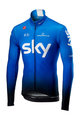 CASTELLI Langarm Fahrradtrikot für den Winter - TEAM SKY 2019 WINTER - Weiß/Hellblau/Schwarz