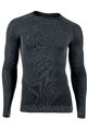 UYN Langarm Fahrrad-Shirt - FUSYON CASHMERE - Grau/Schwarz