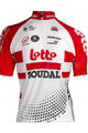 Kurzarm Fahrradtrikot - LOTTO SOUDAL 19 KIDS - Weiß/Rot