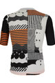SANTINI Kurzarm Fahrradtrikot - DELTA OPTIC - Weiß/Orange/Schwarz