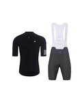 HOLOKOLO Kurzarm Radtrikot und Shorts - VICTORIOUS ELITE - Anthrazit/Schwarz