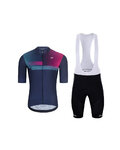 HOLOKOLO Kurzarm Radtrikot und Shorts - SPECTRO - Schwarz/Blau