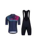 HOLOKOLO Kurzarm Radtrikot und Shorts - SPECTRO - Schwarz/Blau