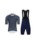 HOLOKOLO Kurzarm Radtrikot und Shorts - ELEVATE - Blau/Schwarz/Lila/Anthrazit