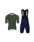 HOLOKOLO Kurzarm Radtrikot und Shorts - ELEVATE - Blau/Schwarz/Grün