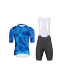 HOLOKOLO Kurzarm Radtrikot und Shorts - RUSTLE - Anthrazit/Blau