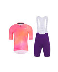HOLOKOLO Kurzarm Radtrikot und Shorts - COSMA - Lila/Orange/Rosa