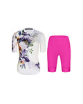 RIVANELLE Kurzarm Radtrikot und Shorts - FLOWERY LADY - Cyclamen/Weiß/mehrfarbig