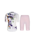 RIVANELLE Kurzarm Radtrikot und Shorts - FLOWERY LADY - Rosa/Weiß/mehrfarbig