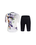 RIVANELLE Kurzarm Radtrikot und Shorts - FLOWERY LADY - Schwarz/Weiß/mehrfarbig