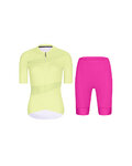 RIVANELLE Kurzarm Radtrikot und Shorts - GLAMOR - Cyclamen/Gelb