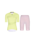 RIVANELLE Kurzarm Radtrikot und Shorts - GLAMOR - Rosa/Gelb