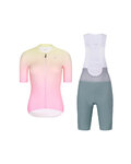 RIVANELLE Kurzarm Radtrikot und Shorts - ELEVATE - Grün/Rosa/mehrfarbig