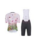 RIVANELLE Kurzarm Radtrikot und Shorts - IN BLOOM - Anthrazit/Rosa/mehrfarbig