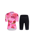RIVANELLE Kurzarm Radtrikot und Shorts - CHERIE - Schwarz/Rosa