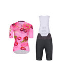 RIVANELLE Kurzarm Radtrikot und Shorts - CHERIE - Anthrazit/Rosa