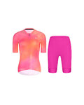 RIVANELLE Kurzarm Radtrikot und Shorts - COSMA - Cyclamen/Orange/Rosa