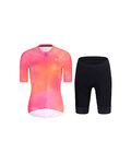 RIVANELLE Kurzarm Radtrikot und Shorts - COSMA - Schwarz/Orange/Rosa