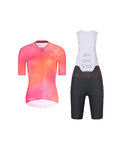 RIVANELLE Kurzarm Radtrikot und Shorts - COSMA - Anthrazit/Orange/Rosa