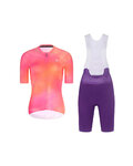 RIVANELLE Kurzarm Radtrikot und Shorts - COSMA - Lila/Orange/Rosa