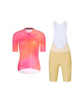 RIVANELLE Kurzarm Radtrikot und Shorts - COSMA - Beige/Orange/Rosa