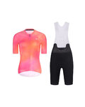 RIVANELLE Kurzarm Radtrikot und Shorts - COSMA - Schwarz/Orange/Rosa
