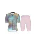 RIVANELLE Kurzarm Radtrikot und Shorts - COSMA - Rosa/Lila/Gold