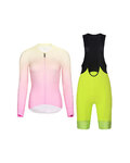 RIVANELLE Langarm Radtrikot und Hose - ELEVATE - Gelb/Schwarz/Rosa/mehrfarbig