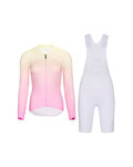 RIVANELLE Langarm Radtrikot und Hose - ELEVATE - Weiß/Rosa/mehrfarbig