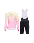 RIVANELLE Langarm Radtrikot und Hose - ELEVATE - Schwarz/Rosa/mehrfarbig