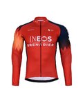 BONAVELO Radtrikot und Hose für den Winter - INEOS 2024 WINTER - Blau/Schwarz/Rot