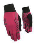 ALÉ Langfinger-Fahrradhandschuhe - SPIRAL DESIGN - Rosa/Schwarz