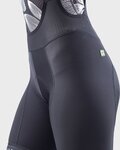 ALÉ Kurze Fahrradhose mit Trägern - PRR STRADA LADY - Schwarz/Türkis