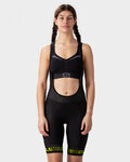 ALÉ Kurze Fahrradhose mit Trägern - GRAPHICS PRR STRADA LADY - Schwarz/Gelb