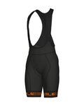 ALÉ Kurze Fahrradhose mit Trägern - GRAPHICS PRR STRADA - Schwarz/Orange