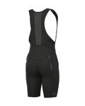 ALÉ Kurze Fahrradhose mit Trägern - R-EV1  AGONISTA PLUS - Schwarz