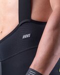 ALÉ Kurze Fahrradhose mit Trägern - R-EV1 AGONISTA PLUS - Schwarz/Weiß