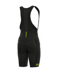 ALÉ Kurze Fahrradhose mit Trägern - R-EV1 AGONISTA PLUS - Schwarz/Gelb