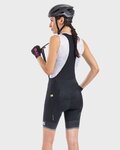 ALÉ Kurze Fahrradhose mit Trägern - SOLID BLEND LADY - Schwarz/Weiß