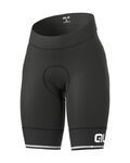ALÉ Fahrradshorts ohne Träger - SOLID BLEND LADY - Schwarz/Weiß