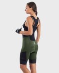 ALÉ Kurze Fahrradhose mit Trägern - OFF-ROAD GRAVEL STONES CARGO LADY - Grün