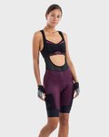 ALÉ Kurze Fahrradhose mit Trägern - OFF-ROAD GRAVEL STONES CARGO LADY - Lila